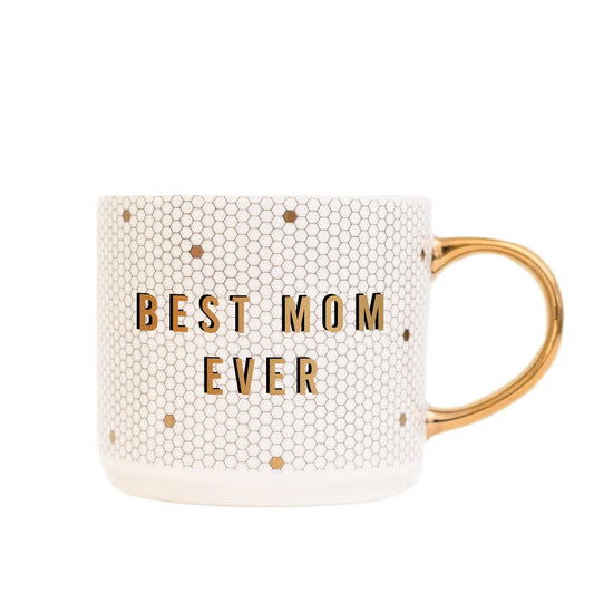 Best Mom Ever Coffee Mug - Gold and Tile